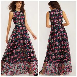 Cynthia Rowley Women's‎ Lorelei Embroidered Floral Crewneck Dress Size 2